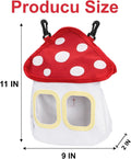 Eorbow Bunny Hay Feeder Bag, Cute Mushroom Hanging Hay Holder, Durable Hay Dispenser with 600D Oxford Fabric for Guinea 