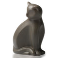 DiDiBirDi Pet Urns for Cats, Elegant Ceramics Keepsake for Pet Ashes, Small Brown Memorial Box with Seal Kit(10lbs)
