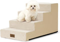 COZY KISS Dog Stairs for Small Dogs, 4 Step Pet Stairs for Beds & Couches