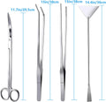 15in Aquascaping Tools, 4 in 1 Long Aquarium Tweezers Scissors Spatula, Stainless Steel Aquatic Plants Aquascaping Tools