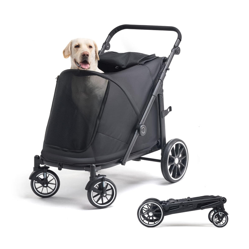 TerraPede Dog Stroller for Large Dogs, 100 Lbs Capacity Heavy Duty Extra Large Pet Stroller for Medium Dogs, All Terrain Dog Wagon Cart with 12
