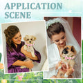 GORGECRAFT Dog Wedding Flower Collar Adjustable Puppy Outfit Floral Attire Collars Flowers Headband Wreath Garland Photo