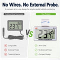 Reptile Thermometer Hygrometer, Digital Temperature Humidity Gauge for Tank