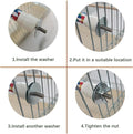 Bendable Fun Climbing Bird Cotton Rope Perch, Colorful Bungee Toy for Parrot, Bird Cage Accessories (31.5'' Metal Nut)
