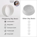 Petygooing White Elevated/Raised Ceramic Dog Bowl for Small Breeds, Dog Food Water Dish with Stand,Pet Feeding Bowl with