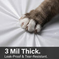 60 Pack 37"x18"Cat litter box liners – No-Tear, Easy-Pull 3MIL Leakproof Jumbo Litter Box Liners, Heavy Duty Drawstring, Boxed Packaging, Odor Control Kitty Litter Bags with Adjustable Elastic Band