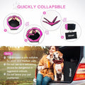 GOOZII Pet Cat Playpen for Indoor Cats Enclosed, Portable Foldable Dog Playpen Outdoor Tent Crate Cage with Zipper Top Cover Door for Kitten Puppy Outside Rv Car Camper (Small Size, Pink)