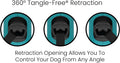 TUG Monochrome 360° Tangle-Free Retractable Dog Leash | 16 ft Strong Nylon Tape (Small, Aqua)