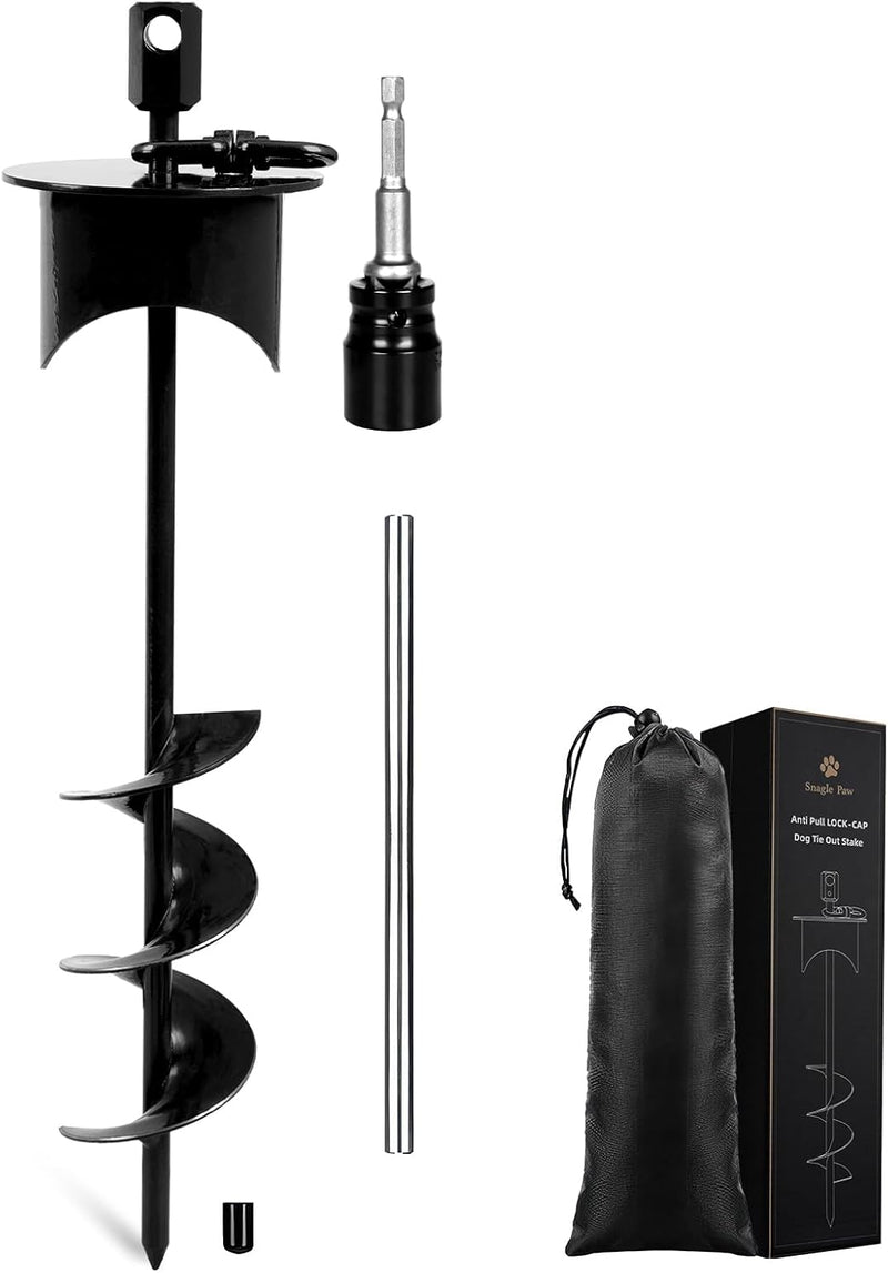 Snagle Paw Dog Tie Out Stake with Lock-Cap