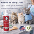 Warren London Hypoallergenic Cat Shampoo + Conditioner – Unscented 8 oz | Shea Butter Moisturizes Dry Skin & Reduces Dandruff | Soap-Free 2-in-1 for Dander & Allergy Control | Made in USA