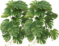 2Pack Reptile Plants for Terrarium, Fake Monstera with Suction Cups