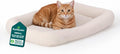 FurHaven Dog Bed for Extra Small Dogs & Cats, Bolster Crate Pad with Soft Supportive Base for Carriers & Kennels, Machin