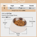 SuperDesign Mess Free 15° Slanted Bowl for Dogs and Cats, Tilted Angle Bulldog Bowl Dog Feeder, Non-Skid & Non-Spill, Easier to Reach Food S/0.5 Cup White