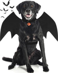 Dog Halloween Costumes for Large Dogs, Dog Bat Wings with Pumpkin Bell Pet Halloween Cosplay Party Dress Up