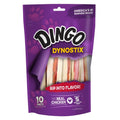 Dingo Dynostix Premium Rawhide Treats Made with Real Chicken, No Fillers or Artificial Binders, America's #1 Rawhide Brand 10-Count