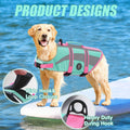 EMUST Dog Life Vests, Adjustable Dog Life Jacktets for Boat, High Visibility Life Vests for Dogs, Medium Dog Life Jacket Safety Swimsuit, NewTurquoise, M