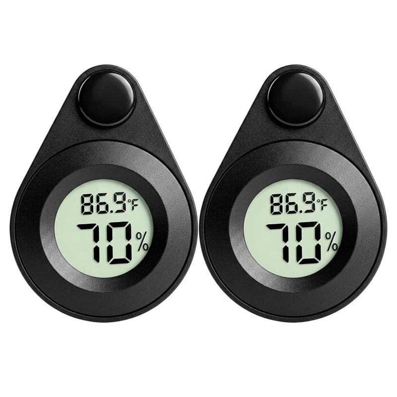 2Pcs Magnetic Reptile Thermometer and Humidity Gauge for Jumping Spider Enclosure Accessories Digital Thermometer Hygrom