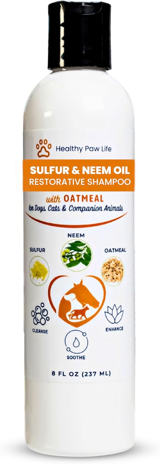 Healthy Paw Life's Sulfur & Neem Restorative Shampoo with Oatmeal