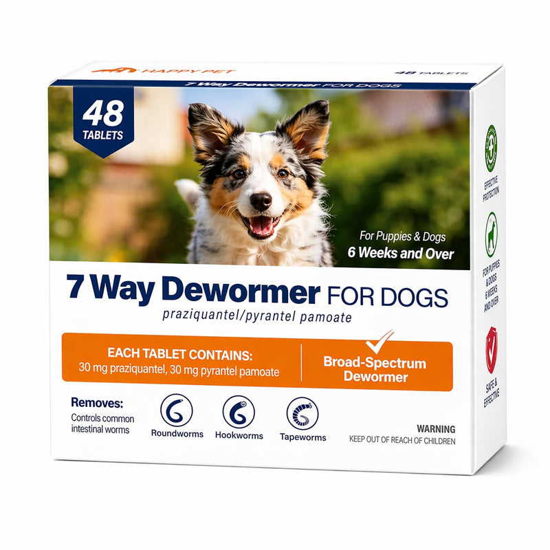 DEWORMER-Canine Tablets,pyrantel pamoate & praziquantel,48 Tablets
