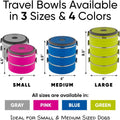 Healthy Human Travel Pet Bento Bowls - Human-Grade Stainless Steel & BPA-Free, Leak-Proof Water & Food Container Set for