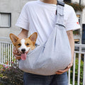 Hand-Free Dog Sling Carrier - Reversible Puppy Carrier Purse with Storage Pocket for Small Dogs Cats Within 7.5kg/16.53lb Pet Supplies, Grey