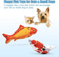 TOOGE 2 Pack 9" Floppy Fish Cat Toys with SilverVine and Catnip for Indoor Cats for Small Dogs Interactive Automatic Flopping Fish Cat Kicker Toys for Cats Puppy Small Dog