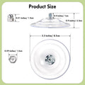 AMOSIJOY 4 Pack Cat Window Perch Suction Cup, Strong Adhesive Replacement Suction Cup with Screws for Foldable & Cordless Cat Window Hammock Seat