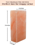 POHS Animal Pink Salt Lick, 8x4x2 100% Natural Salt Chunk, Pack of 4, 22 lbs