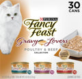 Fancy Feast Purina Gravy Lovers Poultry and Beef Grilled Gourmet Wet Cat Food Variety Pack - 3 oz. Cans,(Pack of 60)