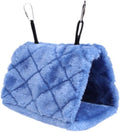 Vktech® Plush Snuggle Bird Hammock Hanging Snuggle Cave Happy Hut Bird Parrot Hideaway Size M (23.5 * 22cm) (Blue)