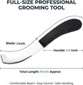 Pro Farrier Grooming Bugs Bot Knife– Stainless Steel Blade, Plastic Handle, Multi-Purpose Mane and Coat Cleaning Tool fo