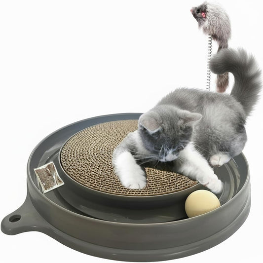 AUOON Cat Scratcher Toy with Ball Track for Indoor Cats and Kittens