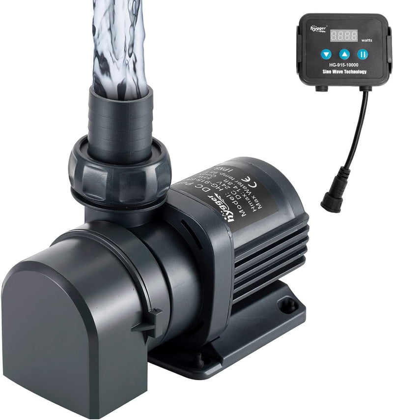 Hygger 2650GPH Quiet Submersible and External 24V Water Pump, with Controller (30%-100% Settings), Powerful Return Pump 