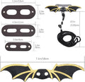 CoguZed Bearded Dragon Leash and Harness Set, Adjustable Lizard Harness, Soft Leather Reptile Costume, Cool Dragon Wing 