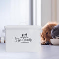 Vumdua Large Dog and Cat Food Storage Container, Farmhouse Pet Food Storage Containers with Lid and Dry Food Scoop, Dura
