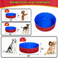 AAApex Atelier Foldable Dog Pet Bath Pool, Collapsible Dog Pet Pool, Bathing Tub Kiddie Pool Doggie Wading Pool for Puppy Small Medium Large Dogs Cats and Kids 32" (Red)