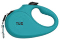 TUG Monochrome 360° Tangle-Free Retractable Dog Leash | 16 ft Strong Nylon Tape (Small, Aqua)