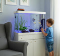 FEDOUR 4W/5W/8W Aquarium Corded Electric Air Pump, 96GPH/160GPH/256GPH Dual Outlet & 4-Outlet Oxygen Pump, Ultra Quiet A