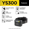 Dogtra YS300 Anti Bark Dog Collar for Small and Medium Dogs, Adjustable 6 Stimulation Levels, Vibration Warning, Low to 