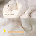 SHENGOCASE 2-Pack 10"x 20" Faux Rabbit Fur Cat Dog Bed Cushion Pad Mat, Cat Tree Tower Replacement Cushion for Window Pe