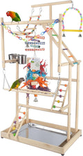 Parrot Playground Large 4 Layers - Small Bird Playground Parakeet Play Stand Bird Gym Parrots playpen Play Playstand Par