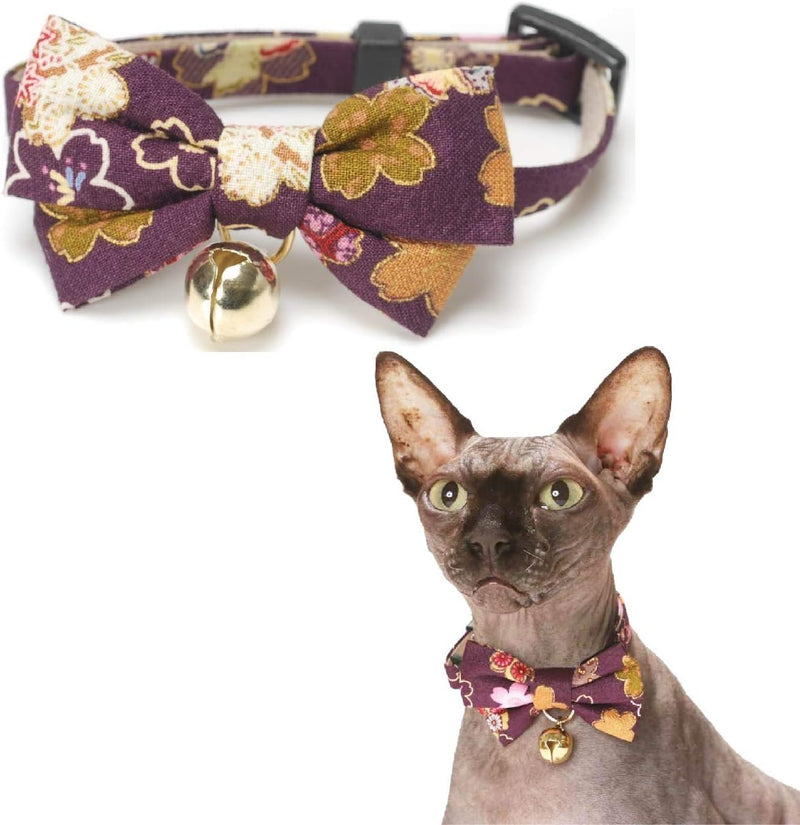 Necoichi Kimono Bow Tie Cat Collar