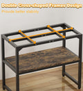 Mondazie 10-20 Gallon Fish Tank Stand, 24" L x 12" W x 20.5" H, Black