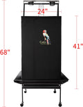 Colorday Good Night Bird Cage Cover for Large Bird Cage with Play Top (Patented), Black 68"