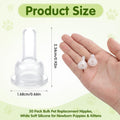 Andibro 50Pack Kitten Nipples for Feeding, Soft Silicone Kitten Pacifier
