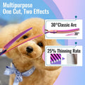 Professional Curved Thinning Shears Dog Grooming Scissors 7.5'' Rainbow Curved Thinner Scissors for Grooming Large Dogs 