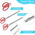 2pcs Snake Feeding Tongs, 15 inch Snake Hook Snake Grabber Tool Snake Stick Reptile Tongs for Bearded Dragon Snake Repti