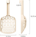Lady N Cat Litter Scoop for Clumping Litter, Dual-Size 8-Shaped Holes for Fast Sifting, Works with Tofu, Clay, Corn & Wood, Durable ABS Plastic