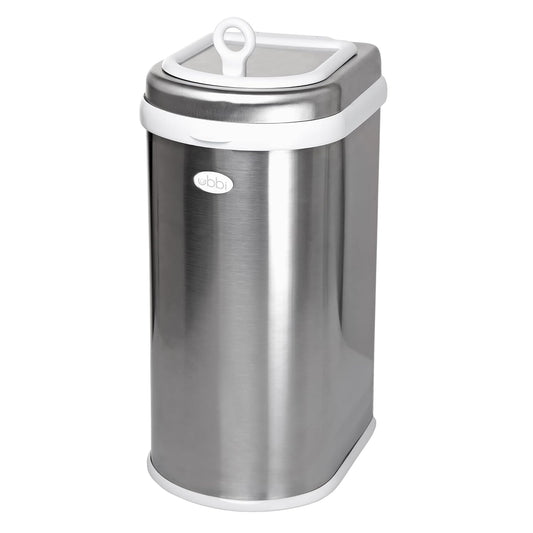 Ubbi Pet Waste Pail, Chrome