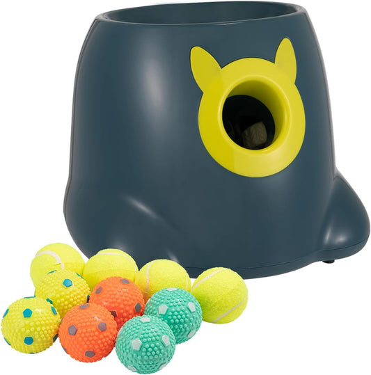 Automatic Ball Launcher for Dogs, Dog Fetch Ball Thrower Launcher, 3 Adjustable Distances, Interactive Pet Self Playing 